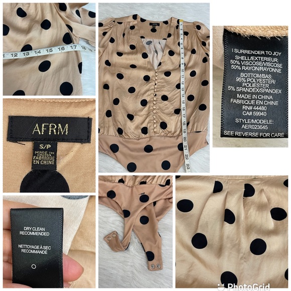 AFRM Rexy Button Front Thong Bodysuit Size Small - Picture 3 of 14